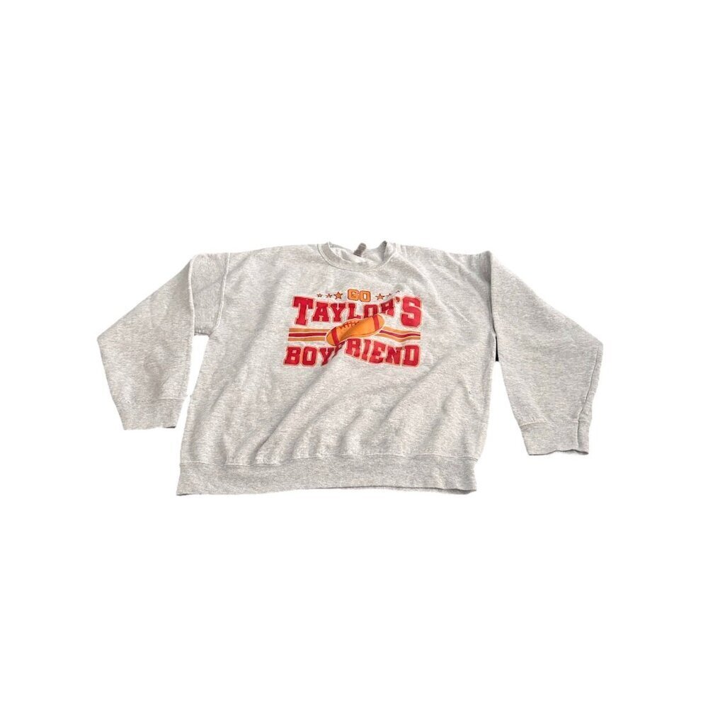 Go Taylor’s Boyfriend Women’s Grey Sweatshirt Xl